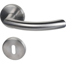 Garniture de poignée de porte en acier inoxydable avec rosette de clé