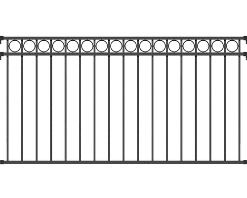 Panneau de clôture ALBERTS Circle 200 x 120 cm anthracite Clôture métallique avec cercles décoratifs dans la partie supérieure