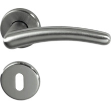 Garniture de poignée de porte en acier inoxydable avec rosette de clé
