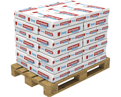 Palette mit Säcken Knauf Rotband Flächenspachtel