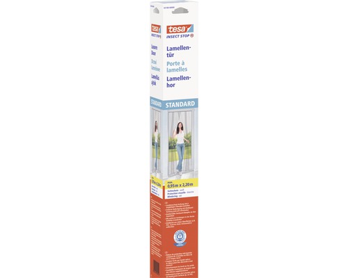 Fliegengitter Lamellentür tesa Insect Stop Standard ohne Bohren weiss 95x220 cm