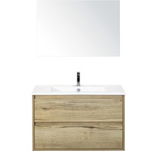 Waschtischunterschrank mit Spiegel und Waschbecken für das Badezimmer