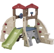 Aire de jeux avec toboggan, mur d''escalade et plateforme d''observation
