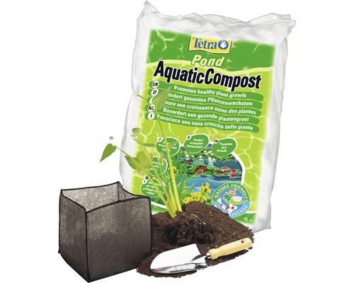 Tetra Teich-Pflanzerde mit Pflanze, Pflanzgefäß und Pflanzschaufel