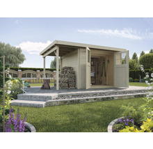 Gartenhaus weka 321 Gr.2 mit Fußboden und Schleppdach 438 x 293 cm natur
