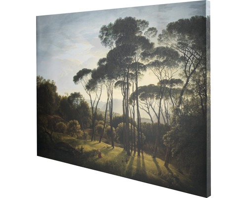 Gemälde einer Waldlandschaft mit Bäumen auf Leinwand
