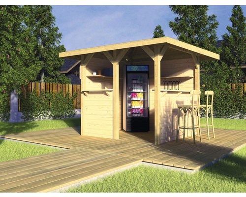 Pavillon weka Man Cave Freizeithütte à toit plat avec plancher, 218x218 cm