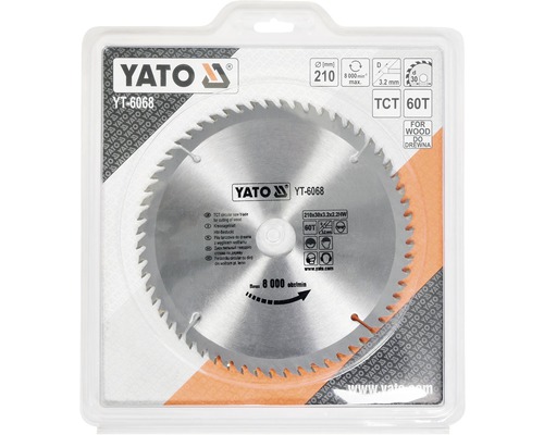 Lame de scie circulaire Yato avec 60 dents pour bois