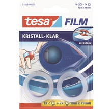 Bande adhésive tesafilm transparente 2 rouleaux 10 x 19 mm avec dérouleur manuel-thumb-0