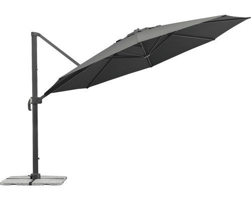 Parasol déporté avec socle pour le jardin ou la terrasse