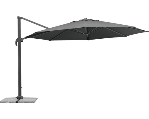 Parasol déporté avec pied pour l''extérieur