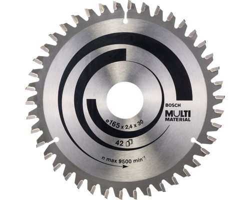 Lame de scie circulaire multi matériau Ø 165x30 mm Z 42 Lame de scie circulaire d''un diamètre de 165 millimètres sur 2,4 millimètres sur 30 millimètres