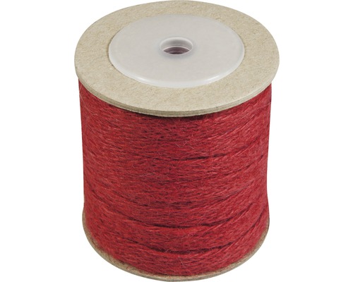 Bobine de fil naturel rouge pour le bricolage et la décoration