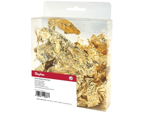 Dekorative Metallflocken in Kunststoffverpackung