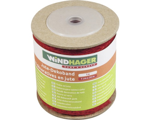 Ruban de décoration en jute sur bobine, 1 centimètre x 20 mètres