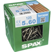 Paquet de vis de terrasse Spax 5 x 60 millimètres, 125 pièces
