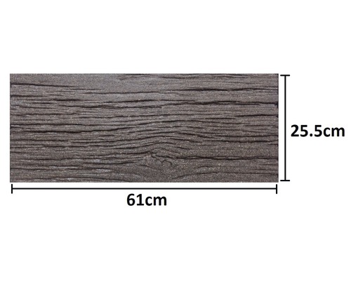 Dalle en béton avec structure en bois et dimensions 61 cm sur 25,5 cm