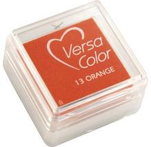 Tampon encreur Versa Color avec encre orange dans une boîte transparente