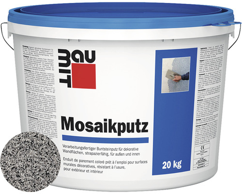 Baumit Mosaikputz M327 gebrauchsfertiger Dünnschichtdeckputz grau-schwarz-weiss 20 kg-0