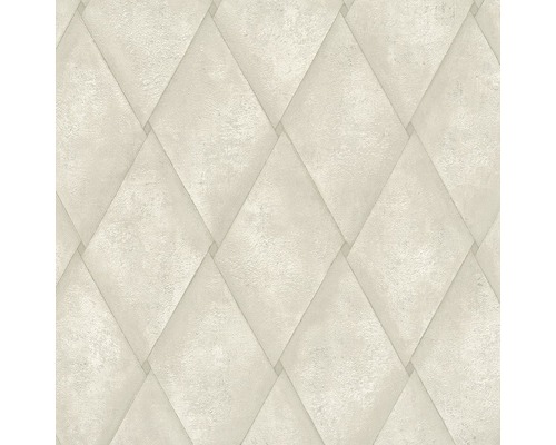 Papier peint intissé 31004 Platinum graphique greige Papier peint à motif de losanges