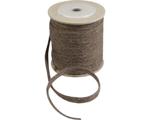 Bande de jute Windhager 1x2000 cm marron terre cuite Bobine avec ficelle en raphia naturel