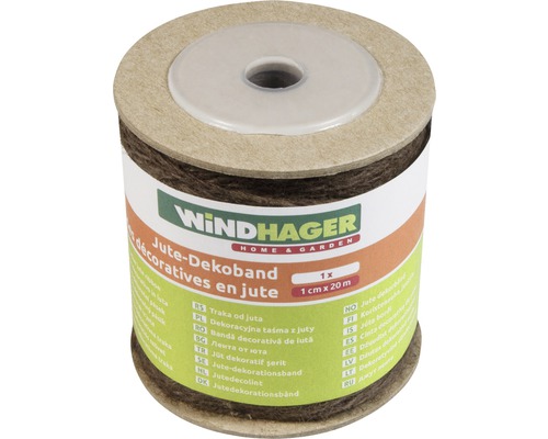 Rouleau de ruban décoratif en jute 1 cm x 20 m