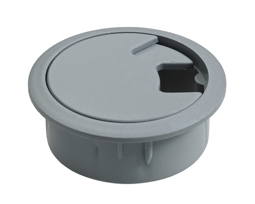 Passage de câbles Ø 60/68 mm gris Passe-câble de bureau en plastique