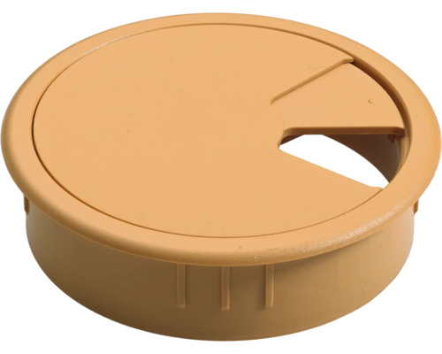 Passage de câbles Ø 60/68 mm hêtre Passe-câble de table en plastique