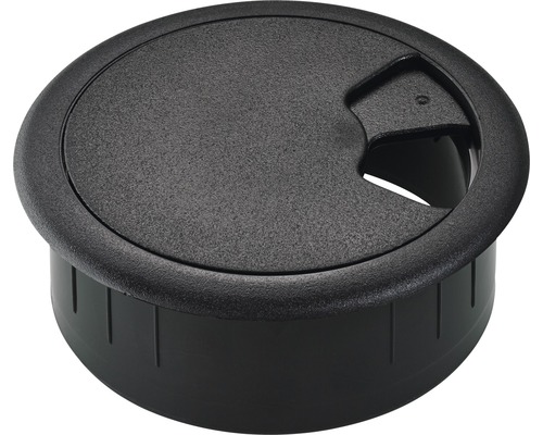 Passage de câble, Ø 80/90 mm noir Passe-câble en plastique