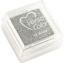 Tampon encreur Versa Color argenté dans un récipient transparent