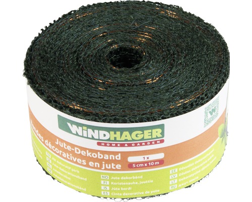 Rolle Jute-Dekoband, 5 cm x 10 m