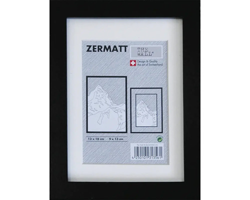 Cadre en bois Zermatt noir 13x18 cm