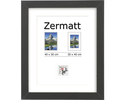 Bilderrahmen Holz Zermatt schwarz 40x50 cm
