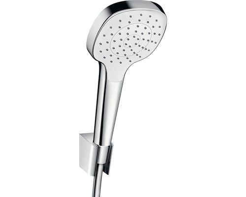 Set douchette hansgrohe Crometta Select E 1jet carré 110 mm chrome blanc