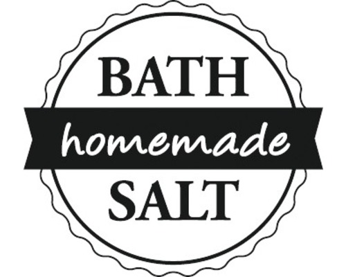 Stempel "Bath Salt -homemade-", 3cm ø