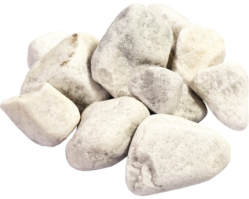 Gravier de marbre Carrara blanc 40-60 mm, 250 kg, blanc Pierres décoratives pour l''aménagement paysager et de jardin