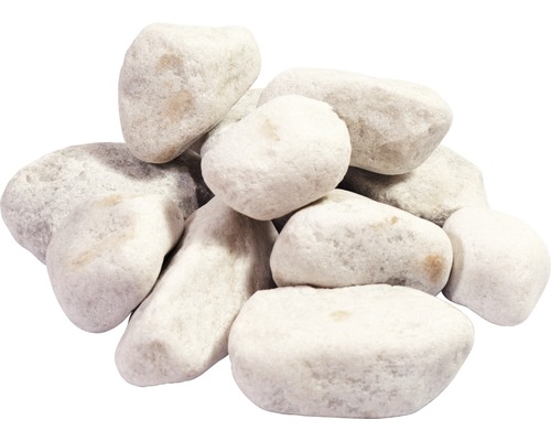 Gravier de marbre Carrare 60-100 mm, 250 kg, blanc Pierres naturelles décoratives en marbre