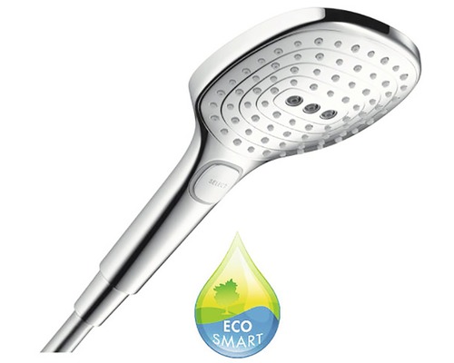 Douchette hansgrohe Raindance Select E 120 3jet EcoSmart carrée 120 x 120 mm chrome 26521000