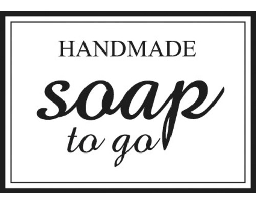 Stempel "Handmade - soap to go", 3x4cm