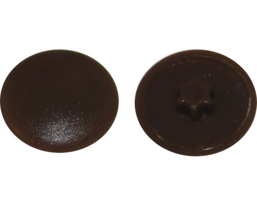 Cache-vis pour empreinte étoile T 25 plastique marron Deux caches vis bruns