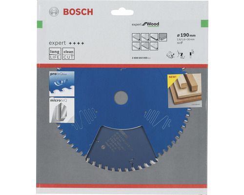 Lame de scie circulaire Bosch Expert Wood, 190 millimètres de diamètre