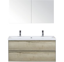 Ensemble de meubles de salle de bains Sanox Evora chêne nature avec armoire de salle de bains à miroir 120x170 cm-thumb-0