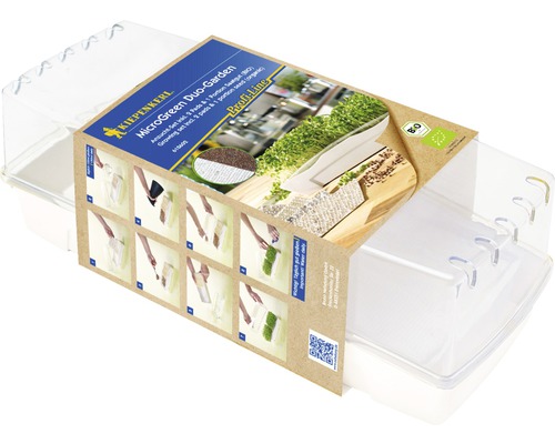 Grünsprossen-Anzuchtset MicroGreen Bio Duo-Garden, Anzucht-Set inklusive 2 Bio-Samenpads und eine Portion loses Bio-Saatgut Kiepenkerl MicroGreen Duo-Garden Anzuchtset inklusive Pads und Saatgut