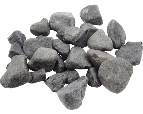Graviers Basalt Pebbles 25-50 mm 250 kg, anthracite