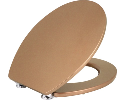 Abattant WC form & style Metallic copper MDF avec abaissement automatique