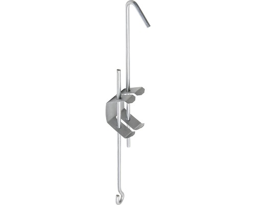 Knauf Schnellabhängung Haken und Draht Spannbereich 100 mm - 330 mm für AMF Ventatec Hauptprofil Pack = 20 St Metallischer Einhängebügel für Behälter