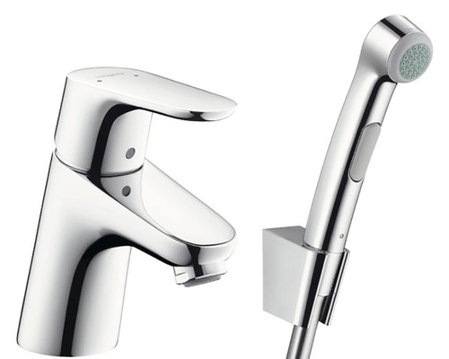 hansgrohe Einhebelwaschtischarmatur mit Handbrause FOCUS 70 Bidette chrom 31926000