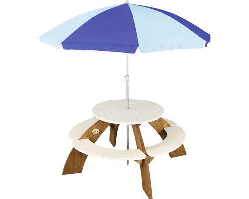 Table de pique-nique pour enfants axi Orion avec parasol 160x160x180 cm