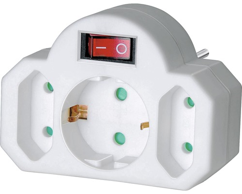 Steckdosenadapter mit Schalter für den Innenbereich