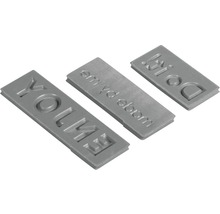 Trois modèles d''outils gris avec les mots ''YOU'', ''made by them'' et ''DO IT''